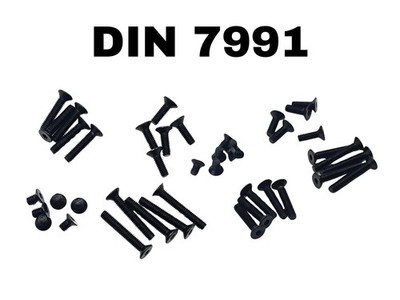 Senkkopfschraube Innensechskant DIN7991 M2 M2,5 M3 M4 M5 Stahl Schraube schwarz