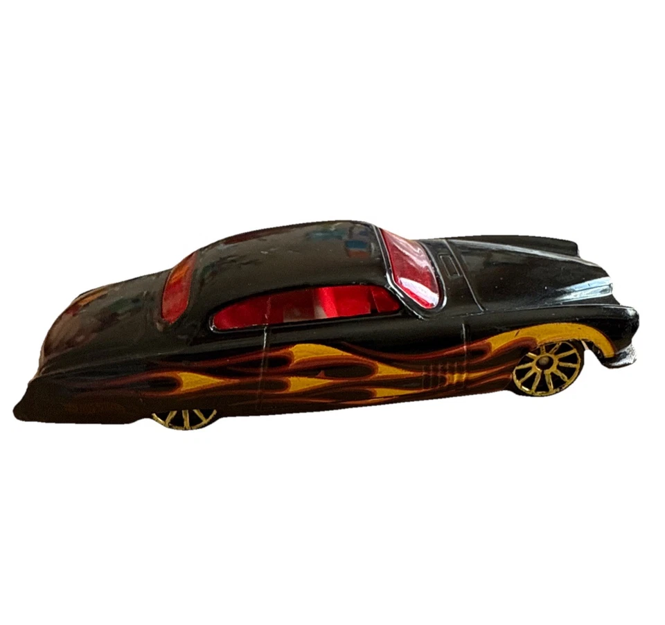 Hot Wheels Custom '64 черный Buick Riviera желтое пламя красные окна - Изображение 2 из 2