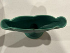 Vintage Broadmoor Pottery Co. Green Fan Vase 9" wide x 5 1/2" tall — photo 3