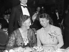Eleanor Roosevelt smiles joyously as she Mary Dewson former Nation- Old Photo