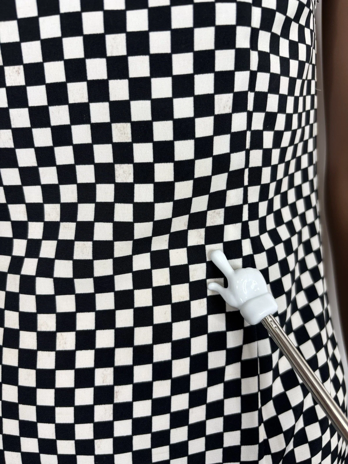 Abito vintage Moschino Jeans nero a quadri S 40