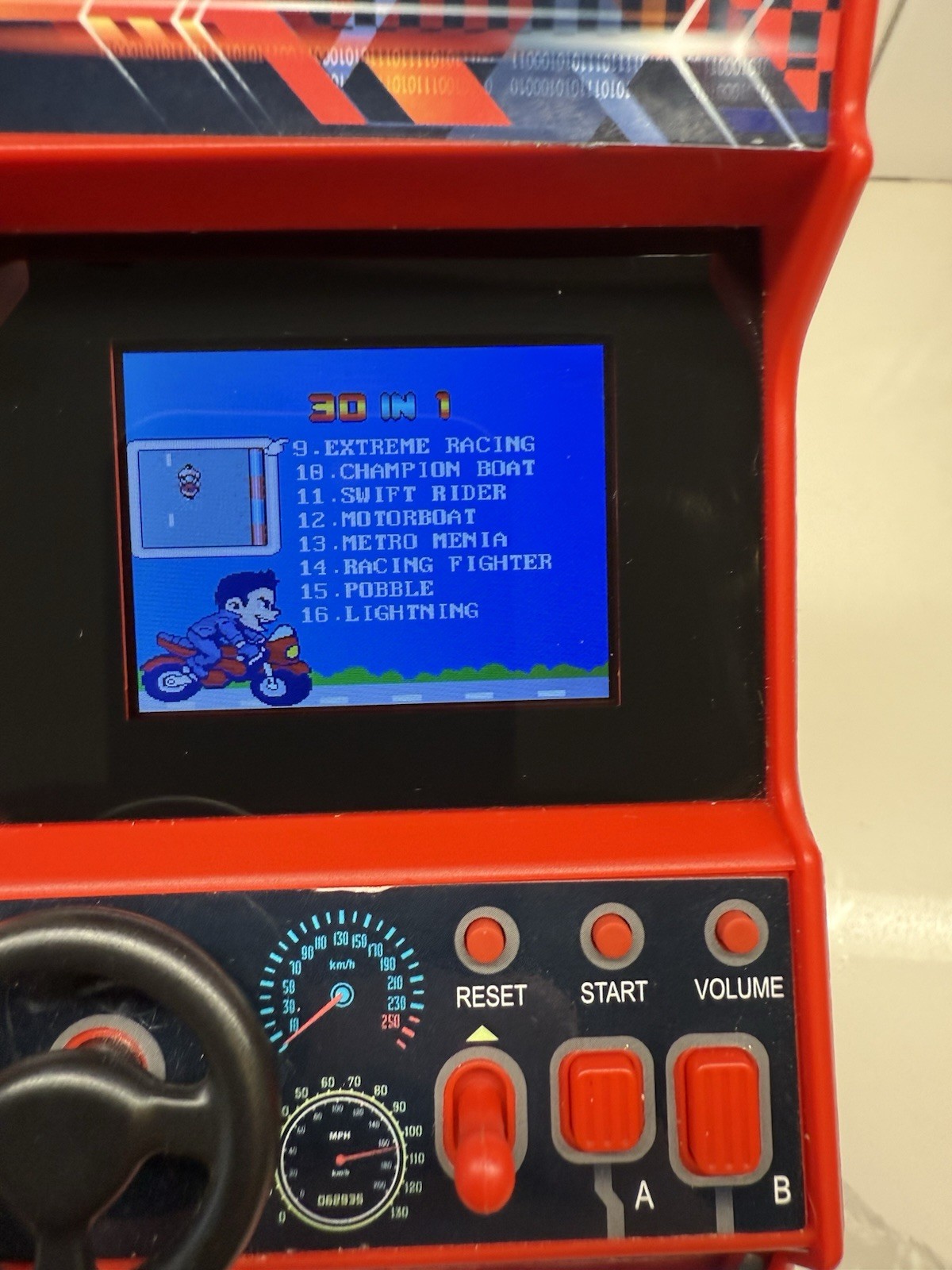 Retro Mini Arcade Racing Game (30-in-1 Games)