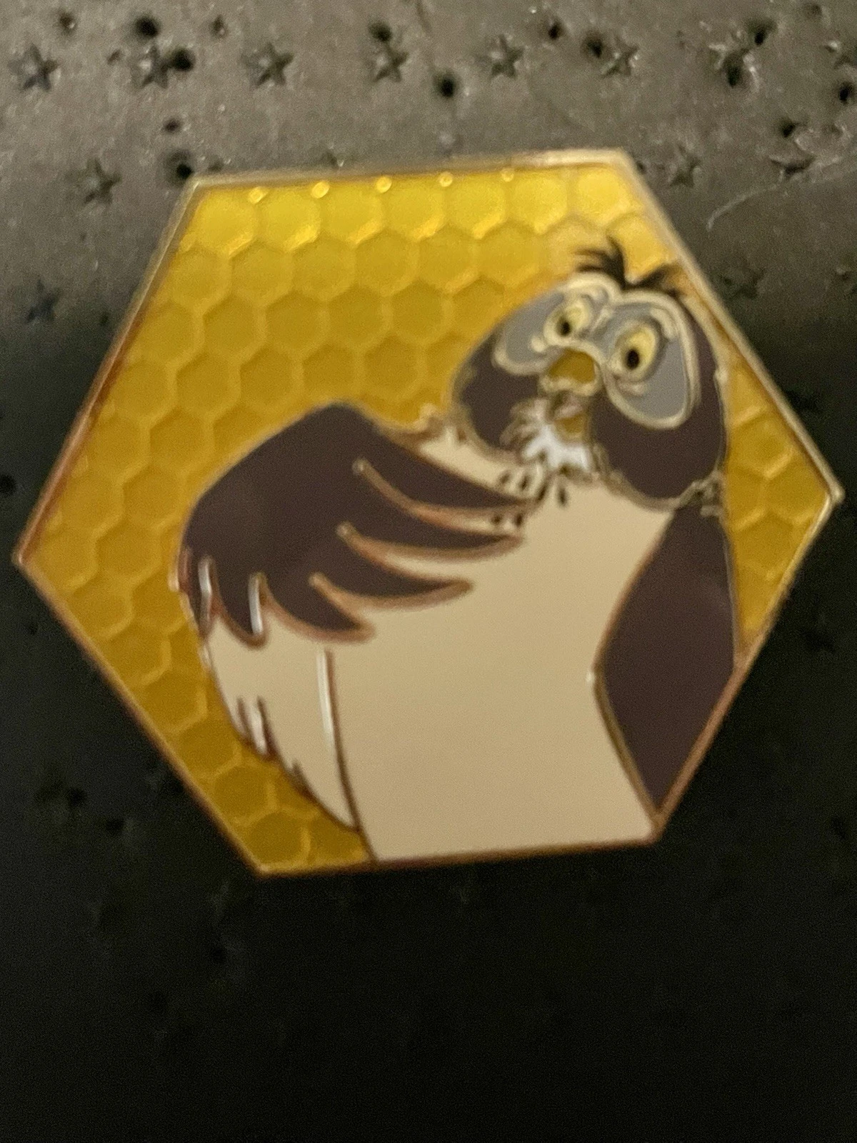 Disney Winnie the Pooh and the Honey Tree Owl Hexagon Pin