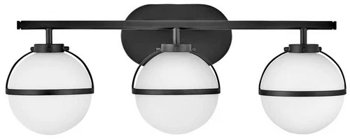 Hinkley Hollis 24" Wide Black 3-Light LED Bath Light - Picture 1 of 7