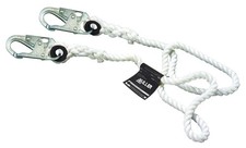 by Honeywell 201RLS-2-Z7/20FTWH Rope Lanyard with 20' length, 2 locking snap ...