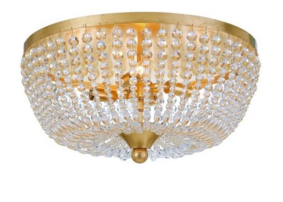 Crystorama Lighting Group Rylee 4 Lights 19''W Flush Mount Bowl - Gold
