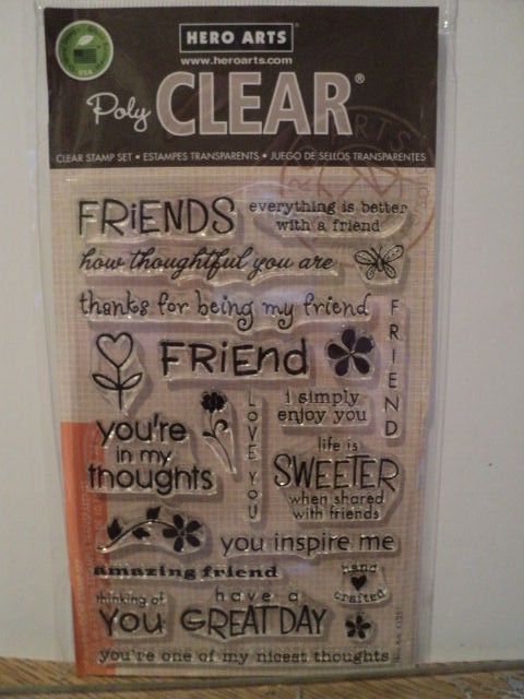 HERO ARTS POLY CLEAR CLEAR STAMPS SET FRIENDS CL351 BNIP *LOOK*