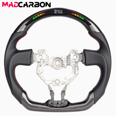 Real Carbon Fiber LED Steering Wheel Fit Toyota 86 GR86 GT86 2012-2016 Black