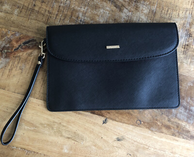 Lovevook Wristlet Clutch Purse Black/Gold Accent Logo 9.85  x 6.50'' NEW (other)