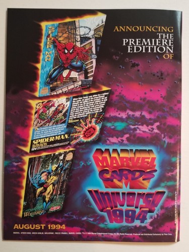 Spider-Man Magazine #6 (Marvel Comics octubre 1994) X-Men, Fleer Cards, inserto de la NFL - Imagen 8 de 8