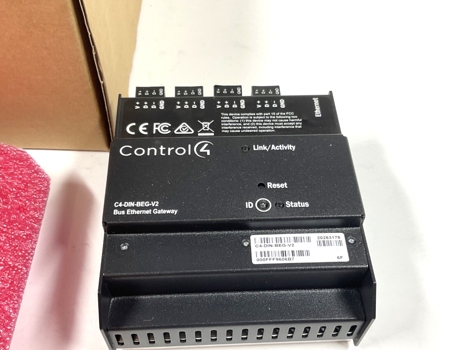 Control4 C4-DIN-BEG-V2 DIN-Rail Bridge RS485 BUS to Ethernet V2 - NEW