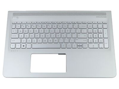 New HP ENVY 15t-as100 Original Top Cover PALMREST W/Backlit KEYBOARD SILVER