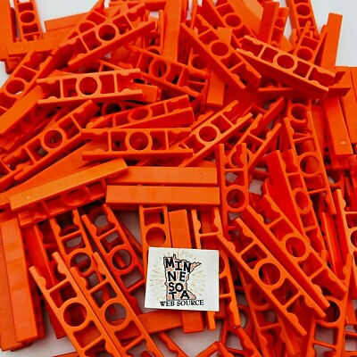 (100) K NEX Orange Ladder 2 Way Straight Connectors   USED OEM   Standard