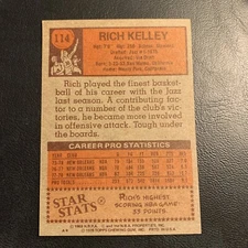 #114 Rick Kelley New Orleans Jazz￼￼   1978-79 Topps Cb2 New Orleans Jazz