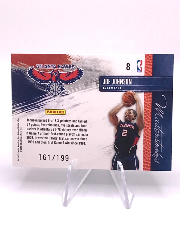 Joe Johnson 2009-10 Studio Masterstrokes Proof Atlanta Hawks #8 161/199 - Image 2 of 2