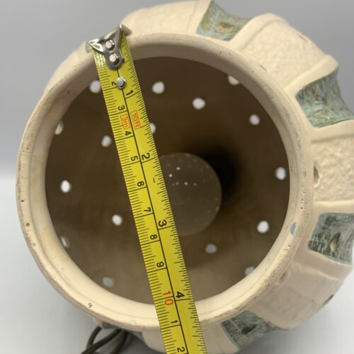 Midcentury Atomic Ceramic Gourd Pendant Swag Lamp Accent Light On Chain - Picture 14 of 16
