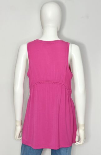 Athleta Air Out Cinch Tank Top Womens L Pink Sleeveless High Neck Logo NWOT - Picture 4 of 12