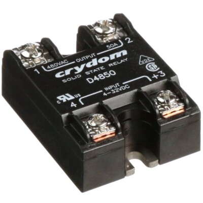 Sensata / Crydom D4850 Solid-State Relay - Control Voltage 4-32 VDC - Max Inp...