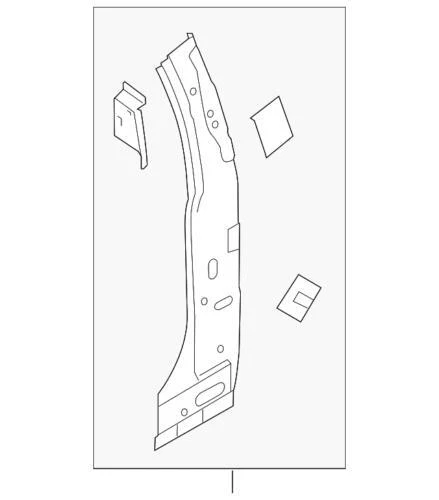 Genuine Ford Inner Lock Pillar FL3Z-1640477-A