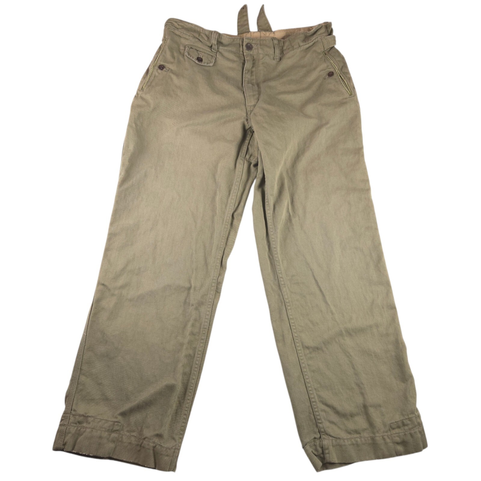 Vtg Polo Ralph Lauren Green Army Military Officer Field Style Pants Size 36x30