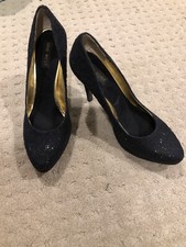Nine West Black Sparkle Heel Dress Shoe Size 8 Worn Once
