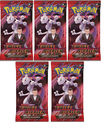 Pokemon Ewige Rivalen 5x Booster Packs - DEUTSCH NEU & OVP - KP10