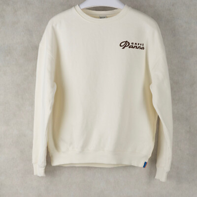 Kule Women X Panna Cotton Sweatshirt Cream Size XS (Pre-owned)