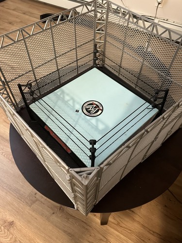 WWE JAKKS HELL IN A CELL Ruthless Aggression Added Ring To Scale Posts & Ropes! - Picture 3 of 9