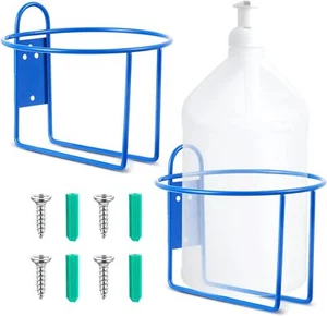Pcs One Gallon Jug Storage Rack Wall Mounted Heavy Duty Steel Wall Rack 2 Blue - Picture 1 of 4