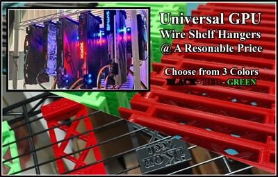 GPU Mining Rig Hangers for Wire Racks Universal Lot CRYPTO