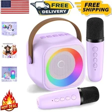 2-Microphone Karaoke Set for Kids – Fun Portable Speaker with Lights and Effects