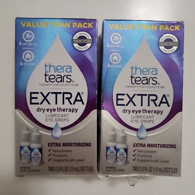 Theratears Extra Value Twin Pack Dry Eye Therapy 2 0.5oz X2 Exp 08/2026+