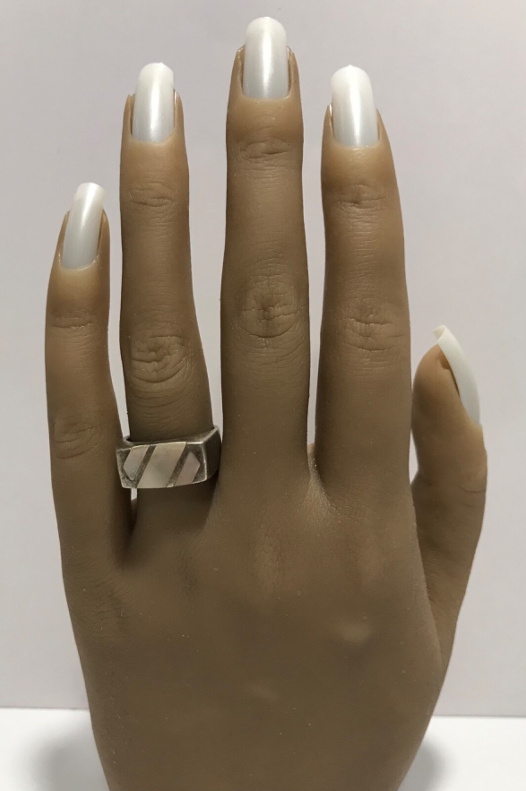 Designer 925 Sterling Silver Rectangular Inlaid M… - image 6