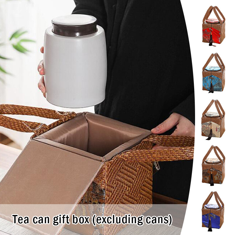 Tea Teaware Storage Bag Pouch Portable Vine Weaving Single Pot Gift Box