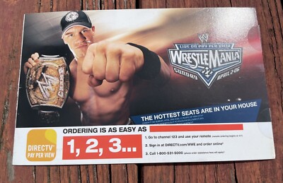WWE WrestleMania 22 DirecTV Promo Fold Up Ad John Cena Undertaker 2006 Rare