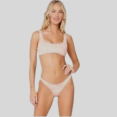 L*Space Shimmer All Swirled Up Bikini Set Women S Camacho Bottom Lizzie Top NWT