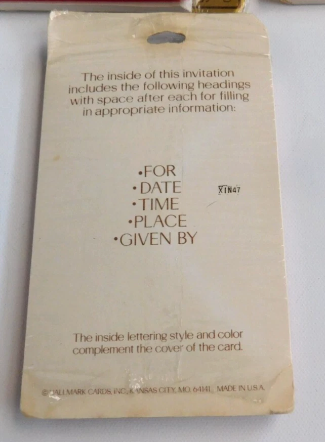 Lote De 5 Paquetes 40 Invitaciones Vintage Sello You Are Invited Fiesta Navidad Foto 3 de 3