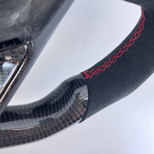 For Seat Leon Mk3 FR Cupra Ibiza Ateca 2014-2020 Carbon Alcantara Steering Wheel - Picture 5 of 9