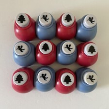 Lot of 12 Christmas Tree and Angel Paper Punches Party Favors