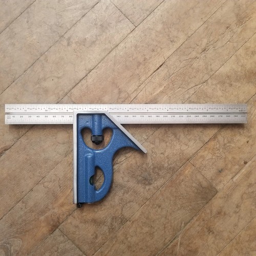 PEC 12" Combination Square 32nd/.5mm Both Sides, Body Is A First, Rule Is A Blem - 第 1/2 張圖片