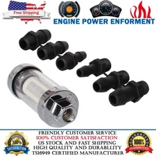 Universal 1/4" 5/16" 3/8" Fitting Gas Glass Reusable Washable Inline Fuel Filter