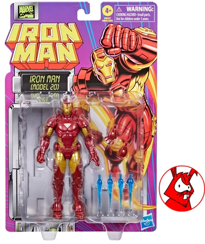 Iron Man Modelo 20 - Marvel Legends Iron Man Retro Wave - Figura Hasbro de 6 pulgadas