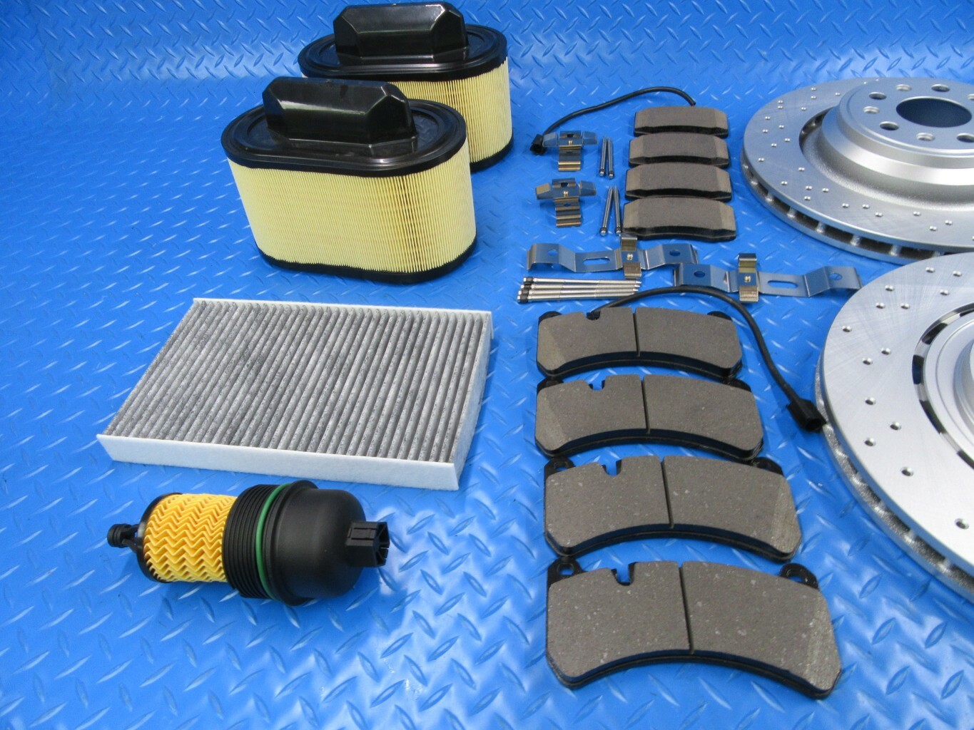 Maserati Quattroporte front rear brake pads rotors + filers #8506 14-16