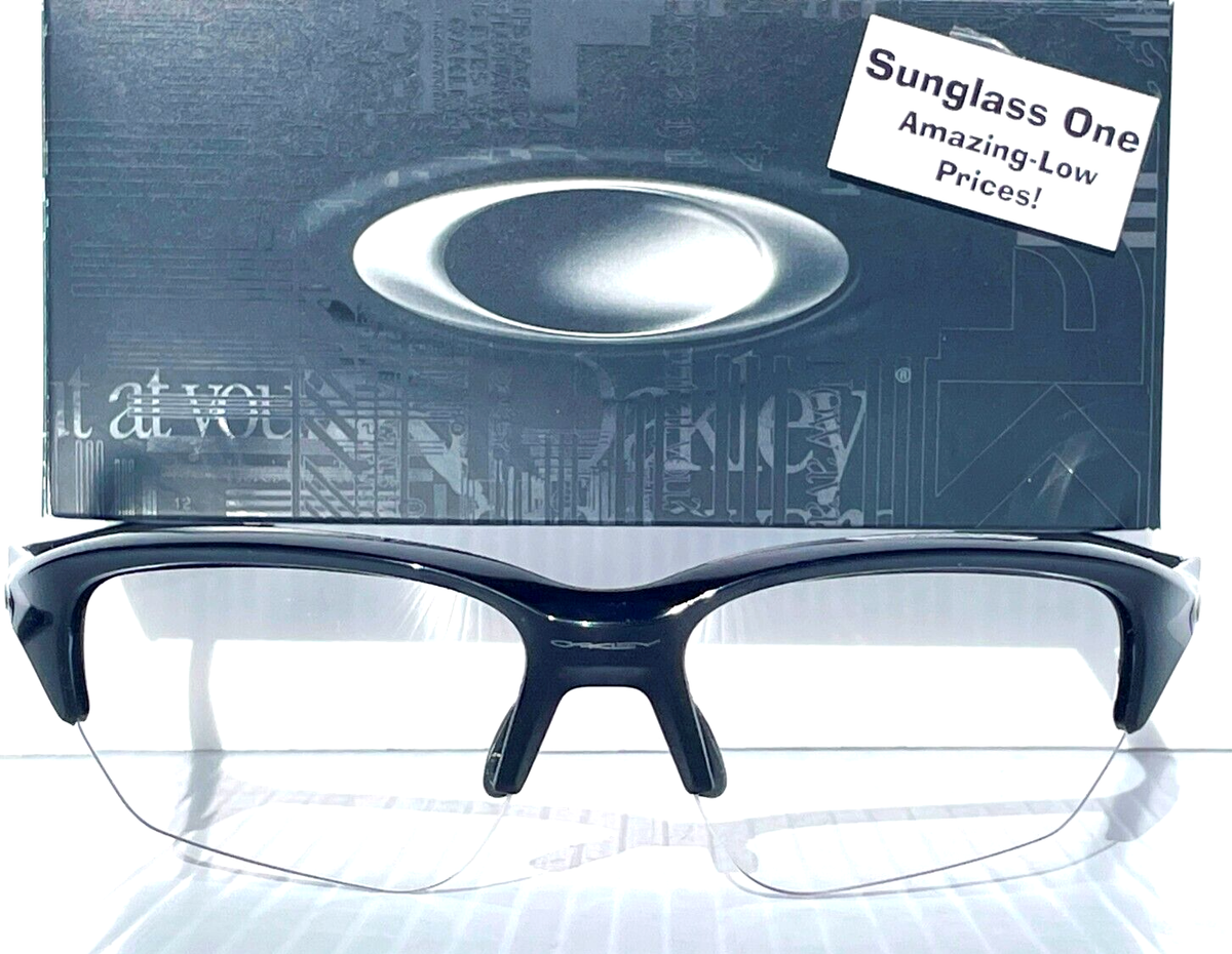 NEW Oakley FLAK BETA Shiny Black Galaxy CLEAR Lens Sunglass 9363