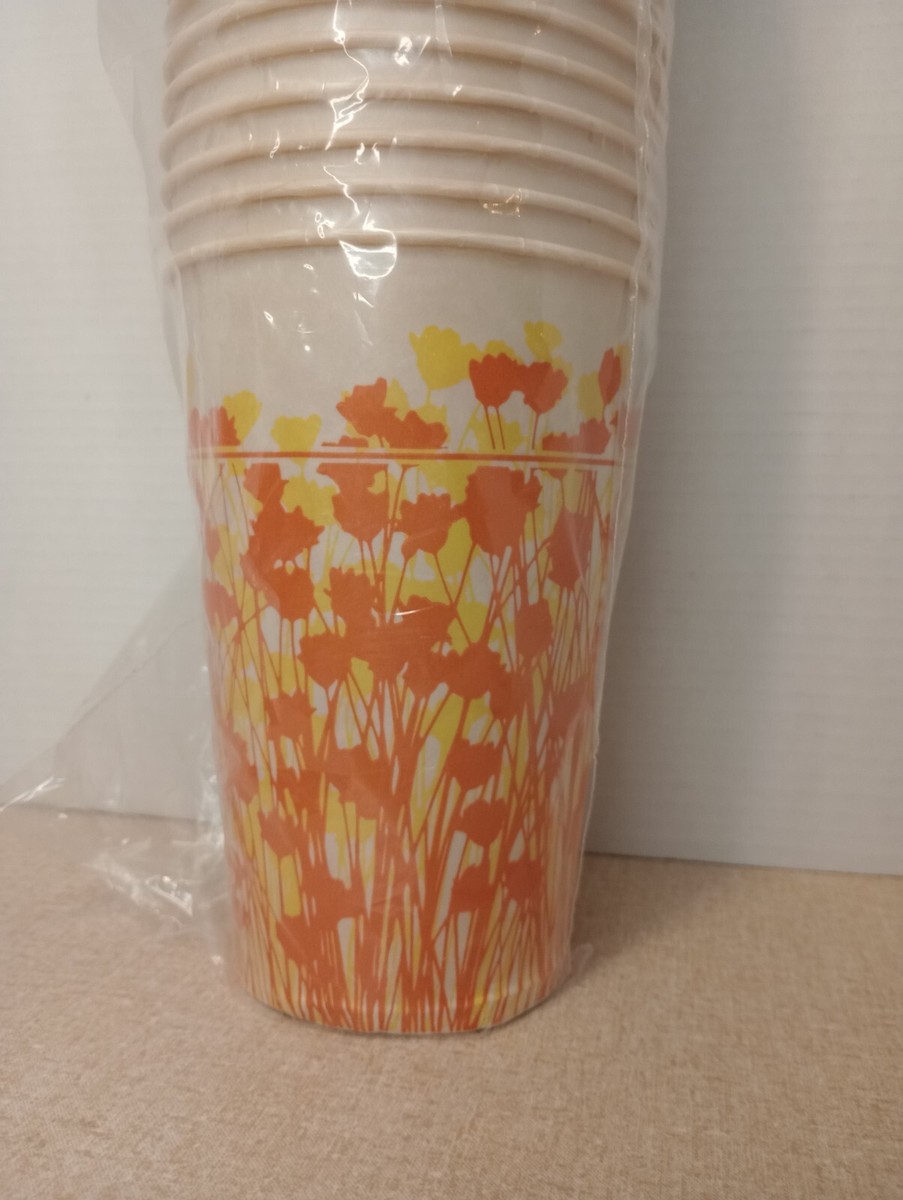 Vtg Rare Sleeve Sweetheart Floral Yellow Orange Flower Wax Paper