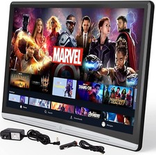 Lettore video poggiatesta auto 13,3 pollici con WiFi, Android 10.0, 4K, Netflix, YouTube