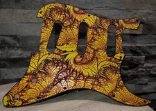 Custom 3 color Acid Flux 2 Textured Pickguard - Fits Fender Stratocaster - USA