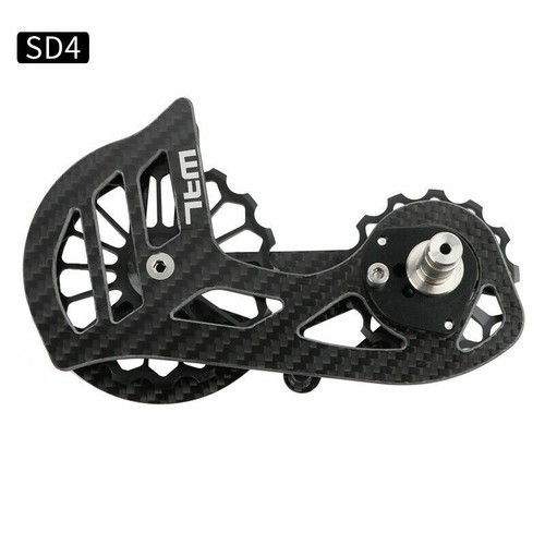 Bicycle Rear Derailleur Cage Pulley Kit Ceramic Bearing Carbon For Shimano SRAM - Picture 4 of 22