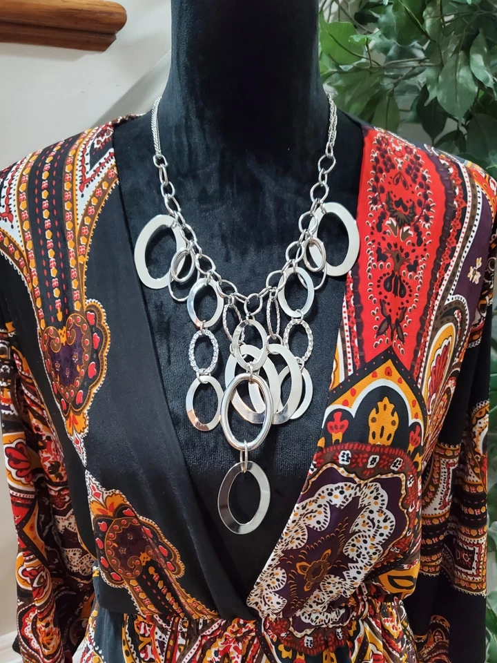 Vestido Cristinalove Negro Cachemira Poliéster Manga Larga Informal Hasta la Rodilla XL Foto 2 de 4