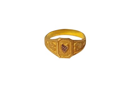 22K/18K Real Certified Fine Yellow Gold Oval Design Kids Ring